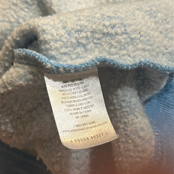 Women’s blue cotton pullover sweatshirt casual solid monochrome warm DIP Medium - Picture 4 of 4